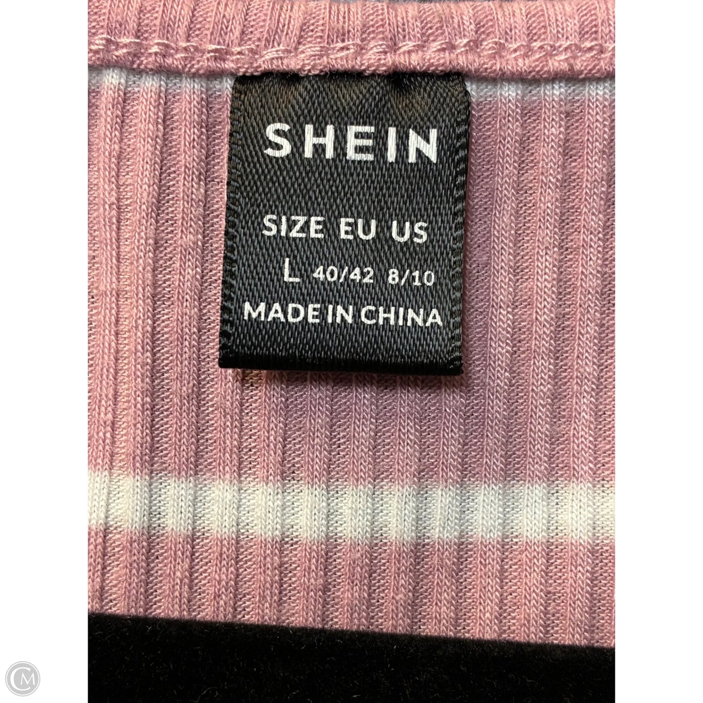 Dress Casual Midi By Shein In Pink & White, Size: L