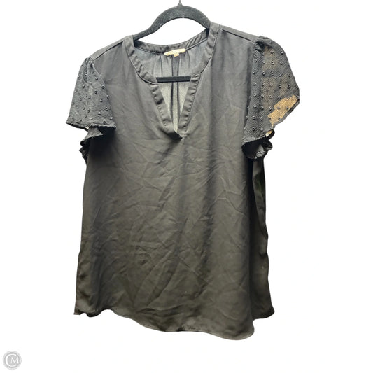 Blouse Short Sleeve By Maurices In Black, Size: M