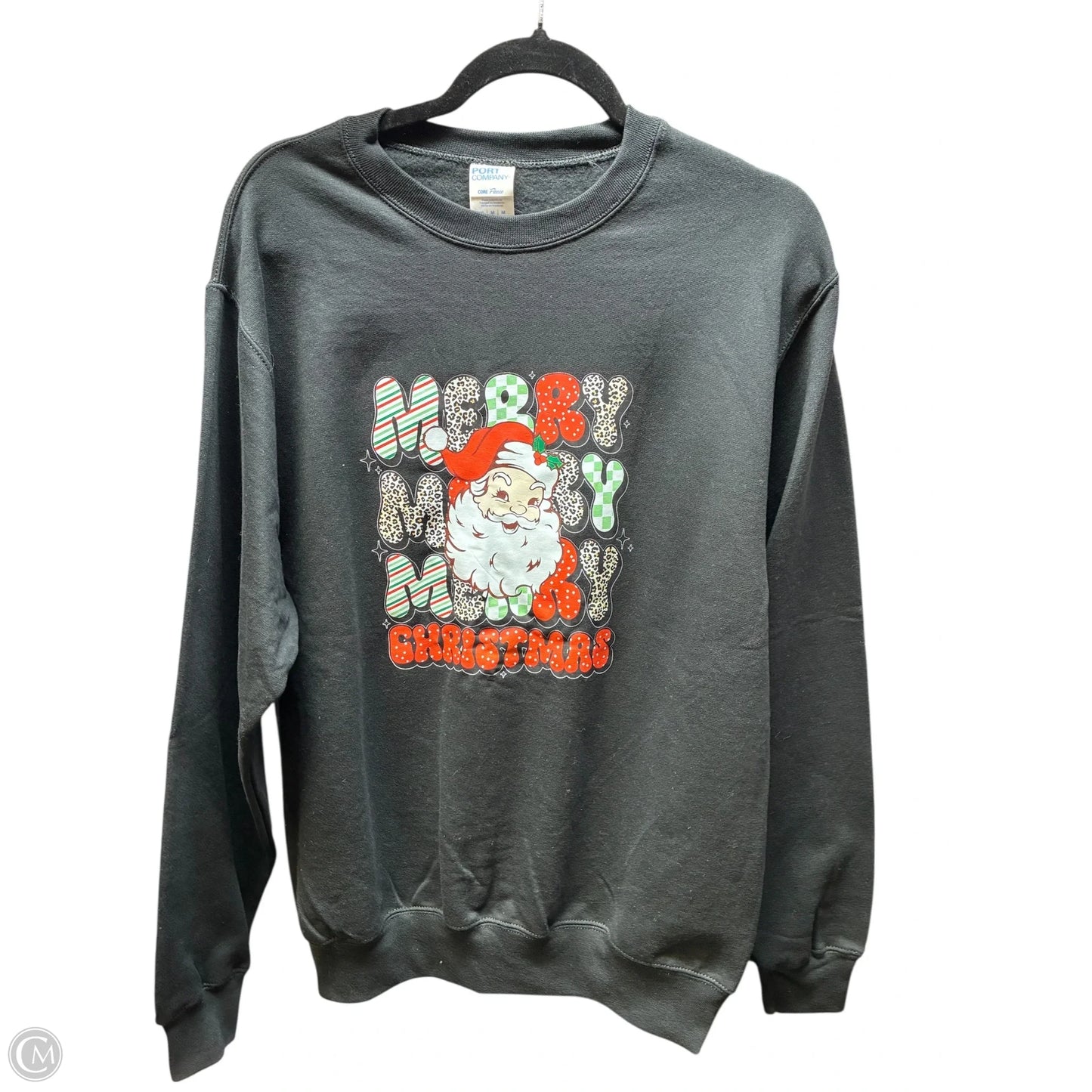 Sweatshirt Crewneck By Clothes Mentor In Black, Size: M