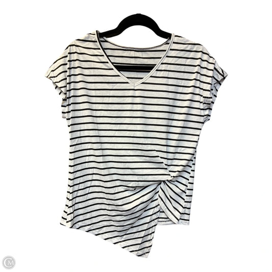 Top Short Sleeve By Cmf In Striped Pattern, Size: M