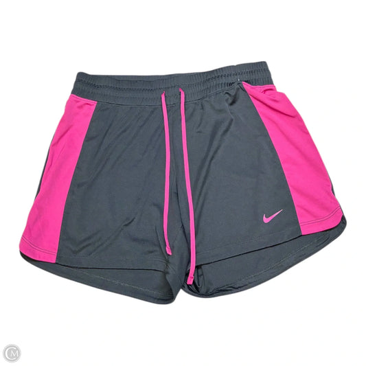 Athletic Shorts By Nike In Grey & Pink, Size: M