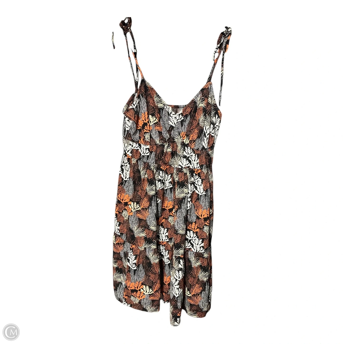 Dress Casual Short By Loft In Black & Orange, Size: M