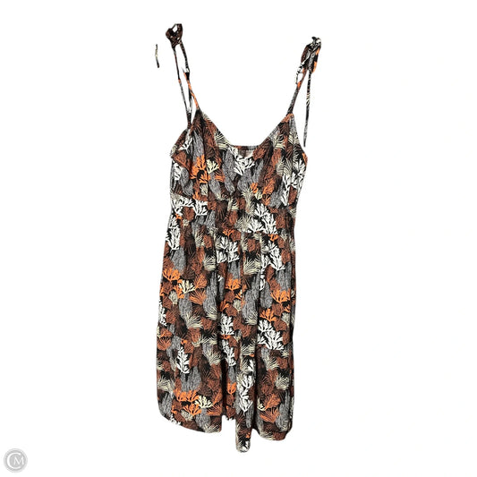 Dress Casual Short By Loft In Black & Orange, Size: M