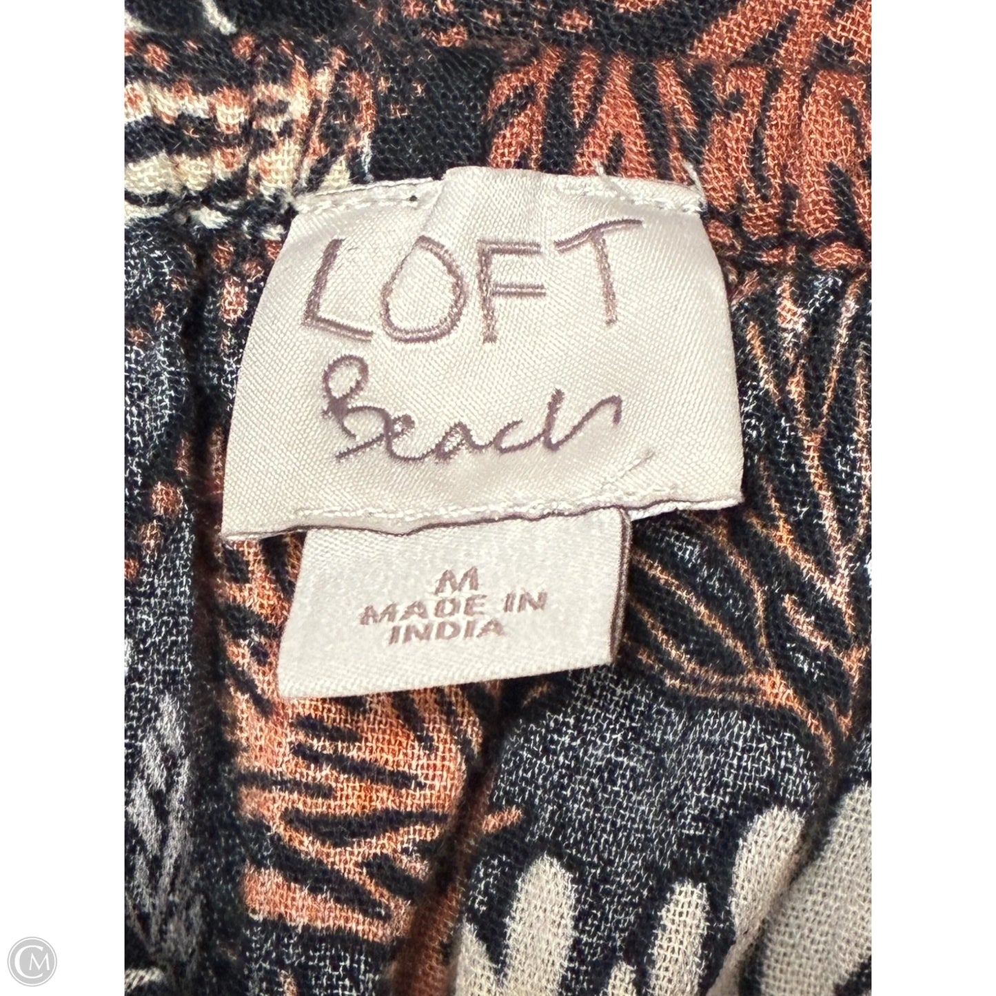Dress Casual Short By Loft In Black & Orange, Size: M