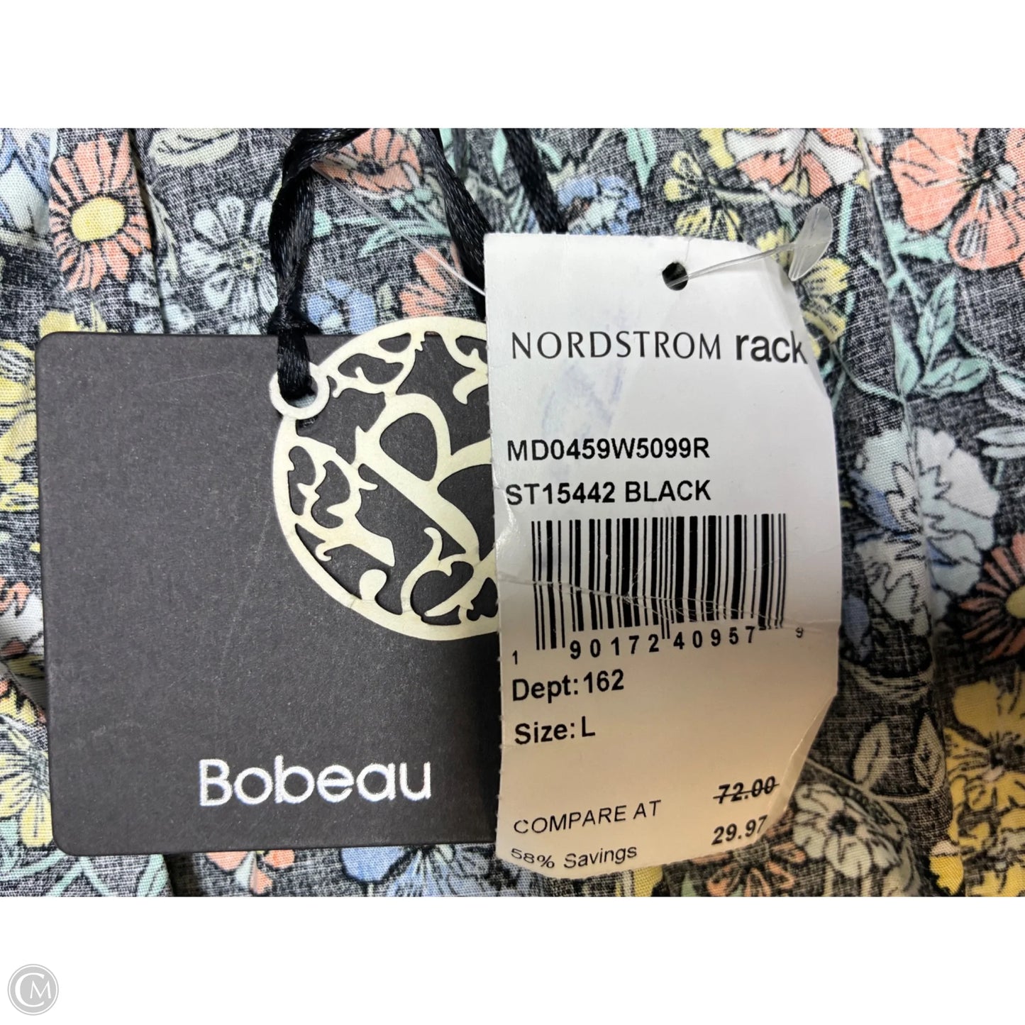 Dress Casual Short By Bobeau In Floral Print, Size: L
