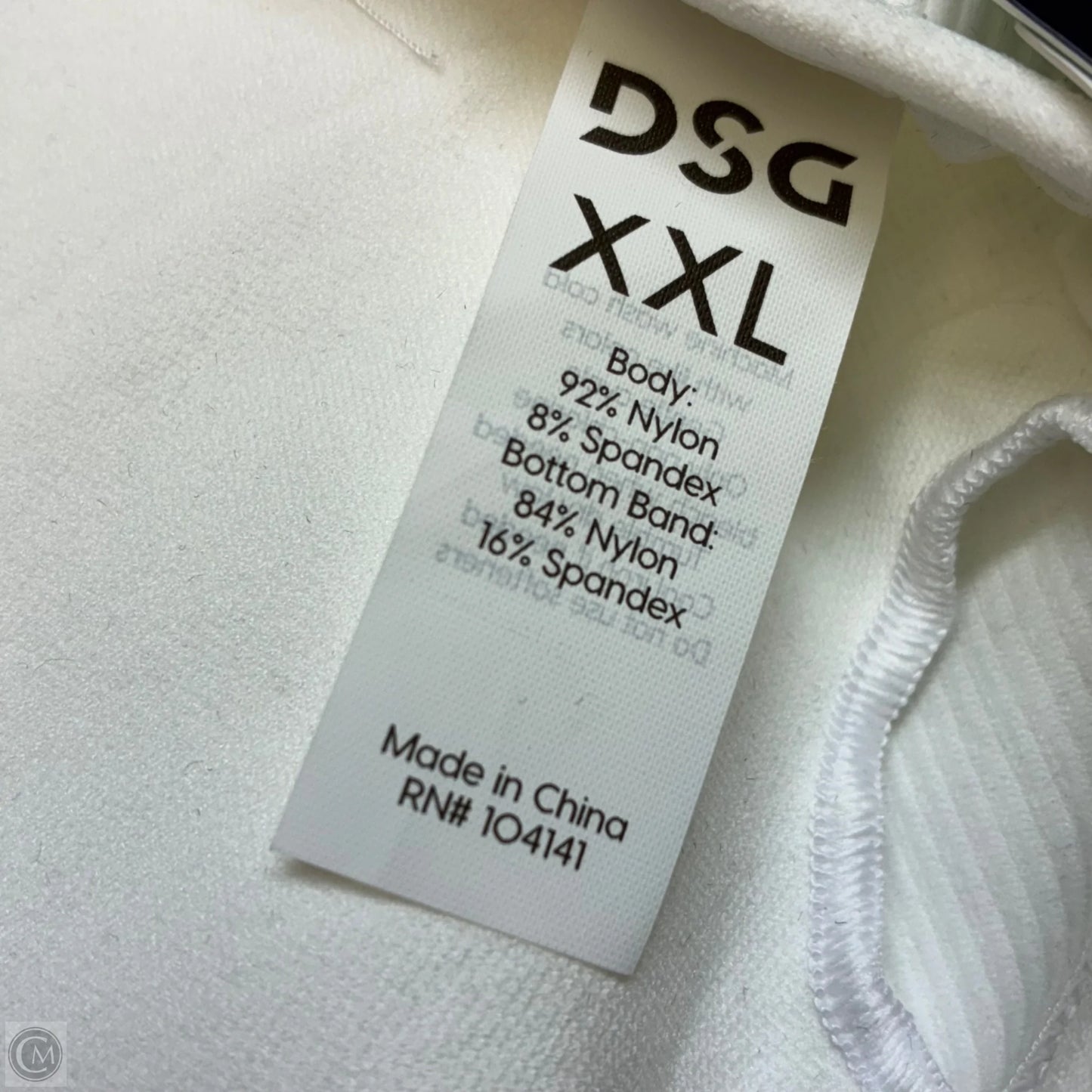 Athletic Bra By Dsg Outerwear In White, Size: Xxl