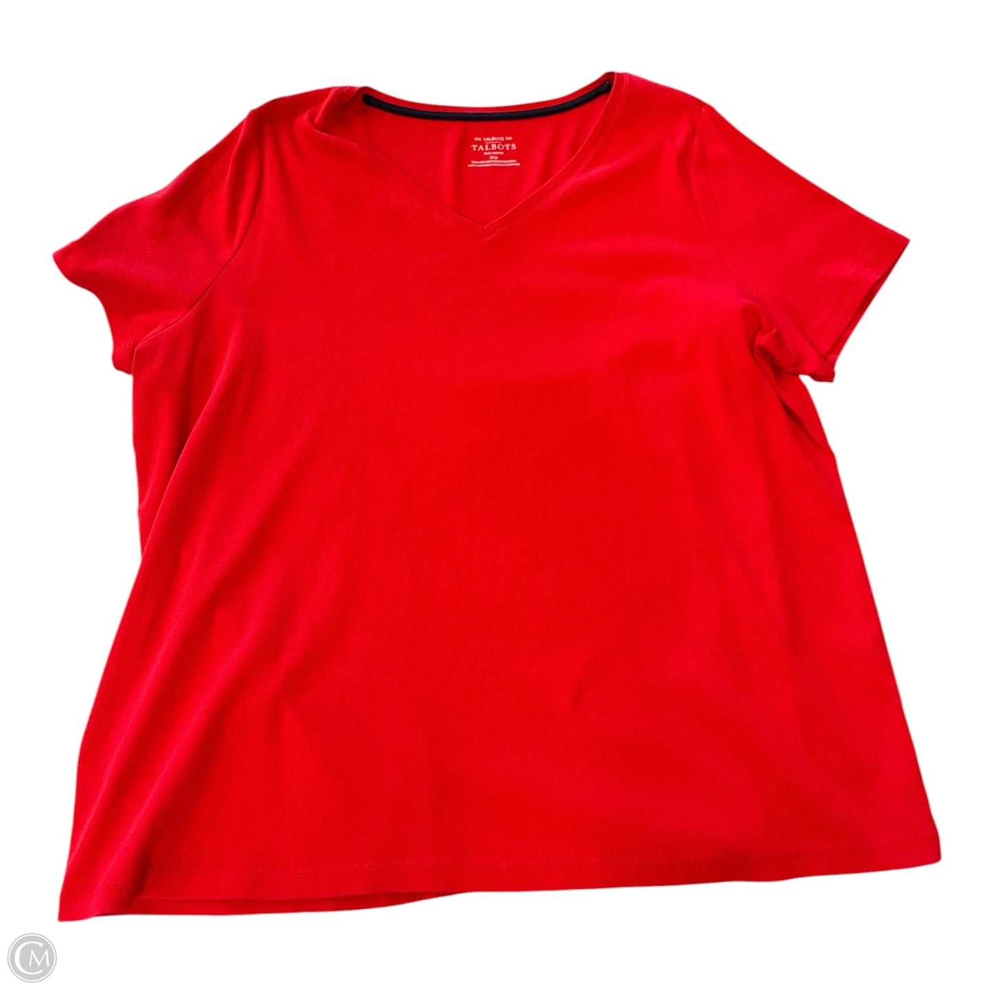 Top Short Sleeve Basic By Talbots In Red, Size: 3x