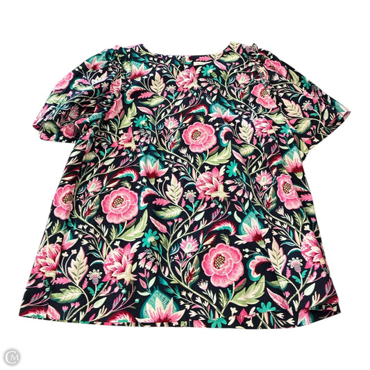 Blouse Short Sleeve By Crown And Ivy In Floral Print, Size: 3x