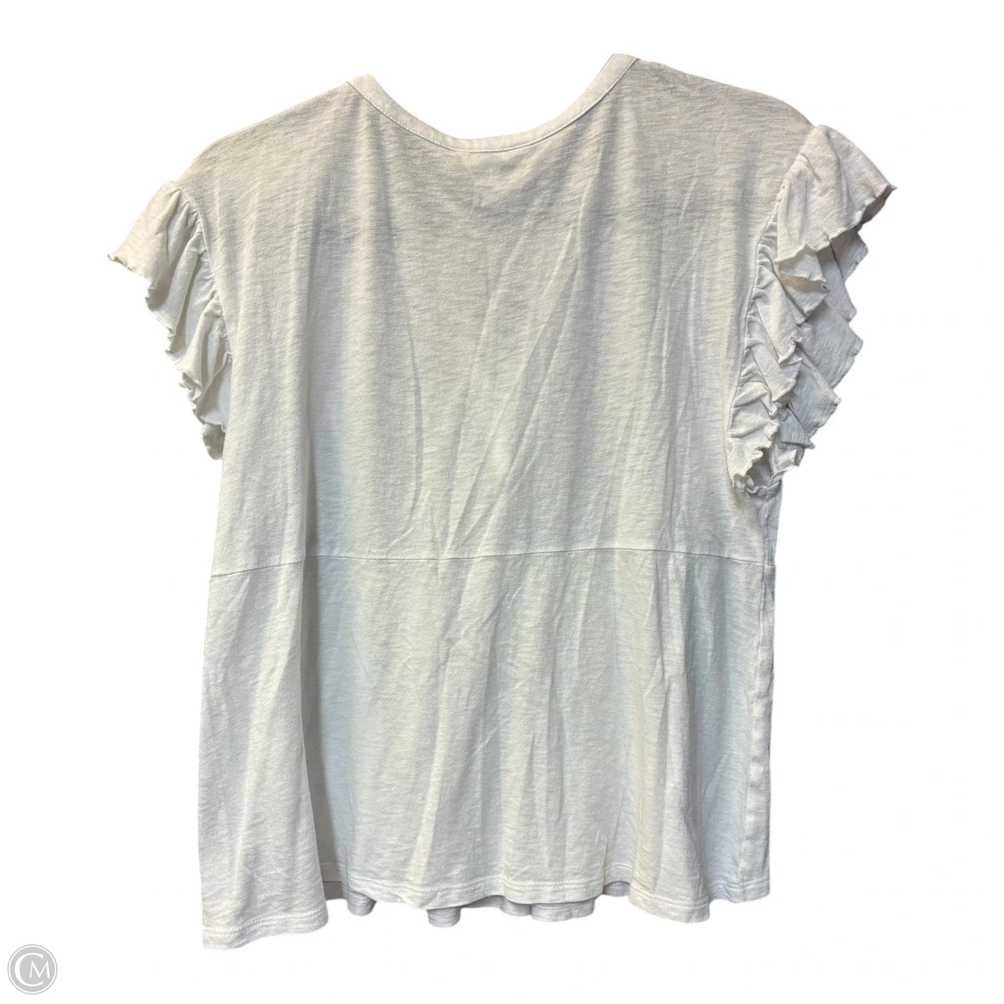 Top Short Sleeve By Lucky Brand In White, Size: M