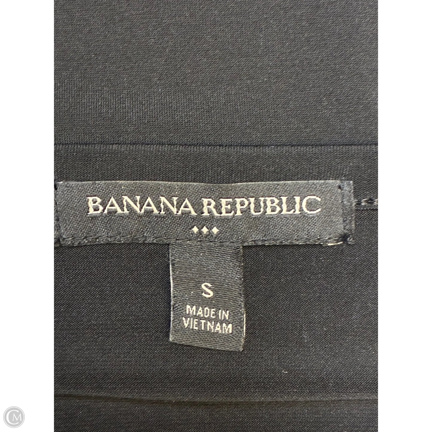 Top Short Sleeve By Banana Republic In Black, Size: S