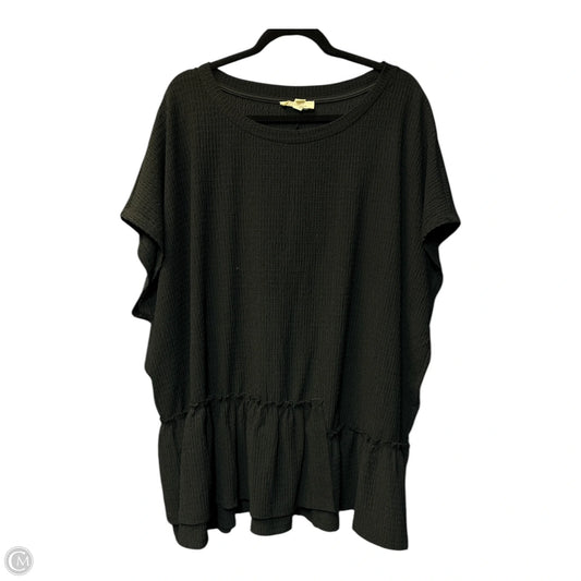 Top Short Sleeve By Cme In Black, Size: 2x