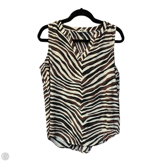 Blouse Sleeveless By Maurices In Zebra Print, Size: M