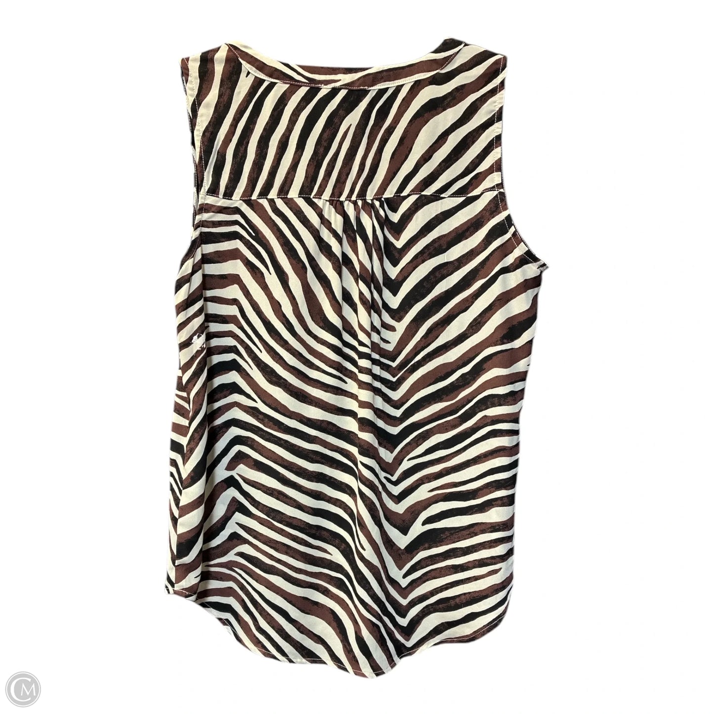 Blouse Sleeveless By Maurices In Zebra Print, Size: M
