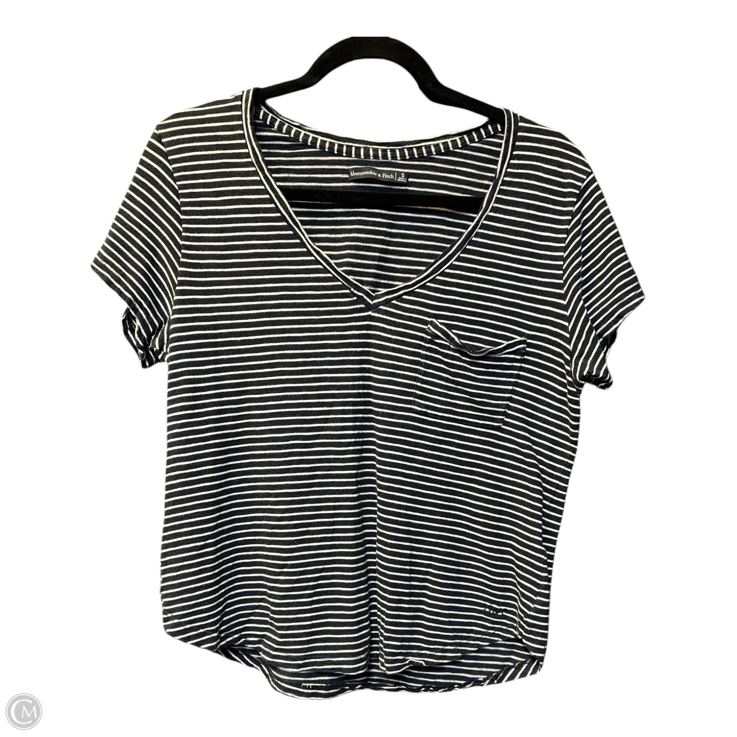 Top Short Sleeve Basic By Abercrombie And Fitch In Striped Pattern, Size: S