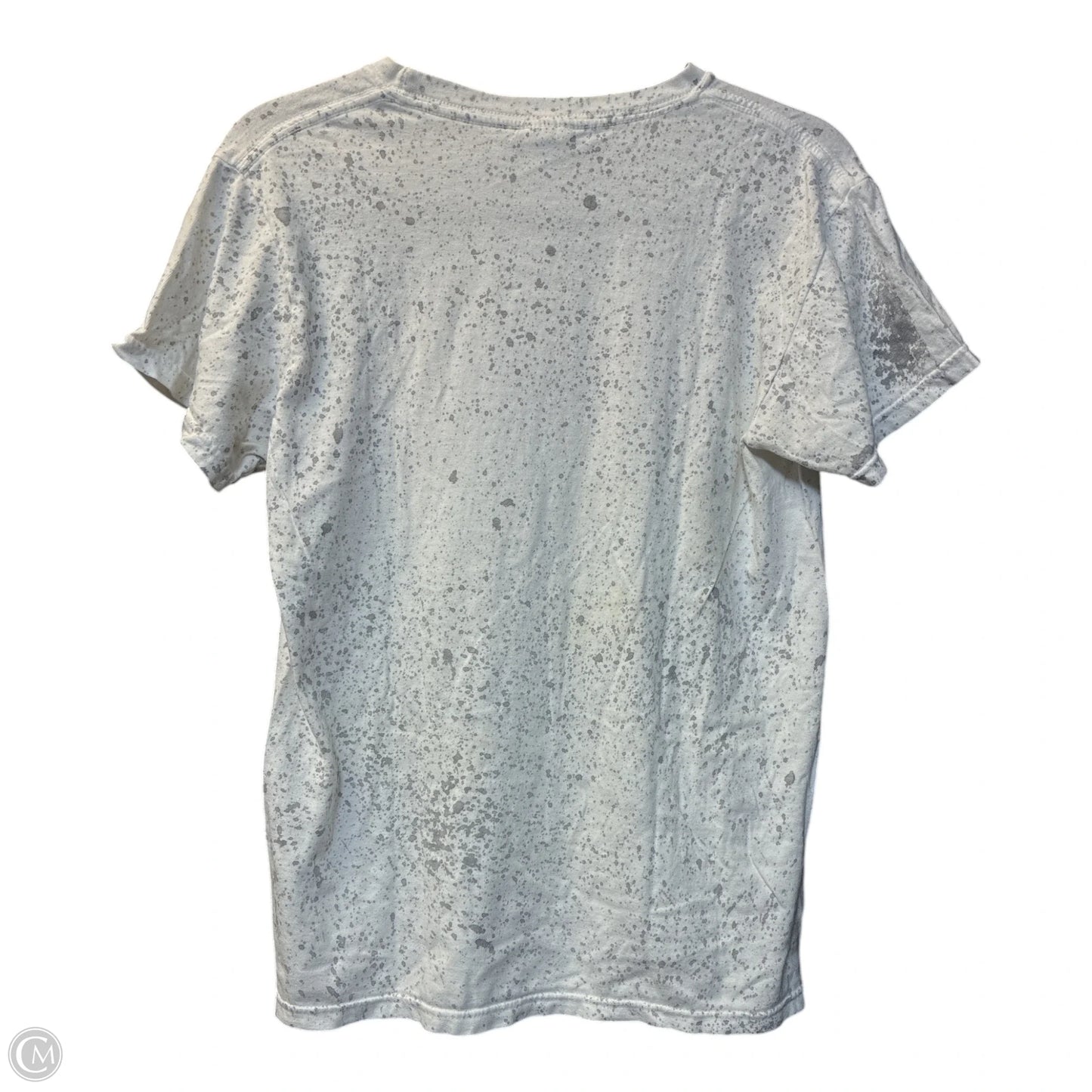 Top Short Sleeve Basic By Luxe In Grey & White, Size: S