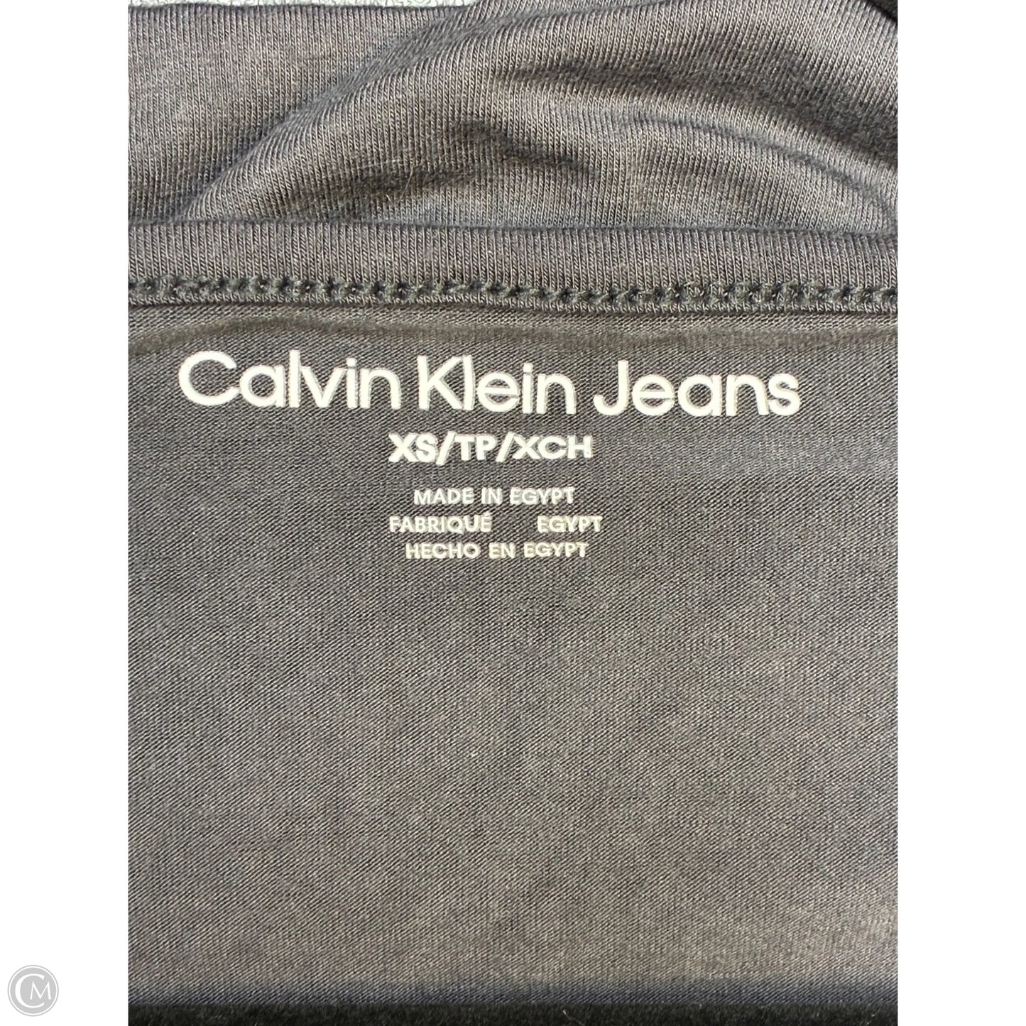 Top Short Sleeve Basic By Calvin Klein In Grey, Size: Xs
