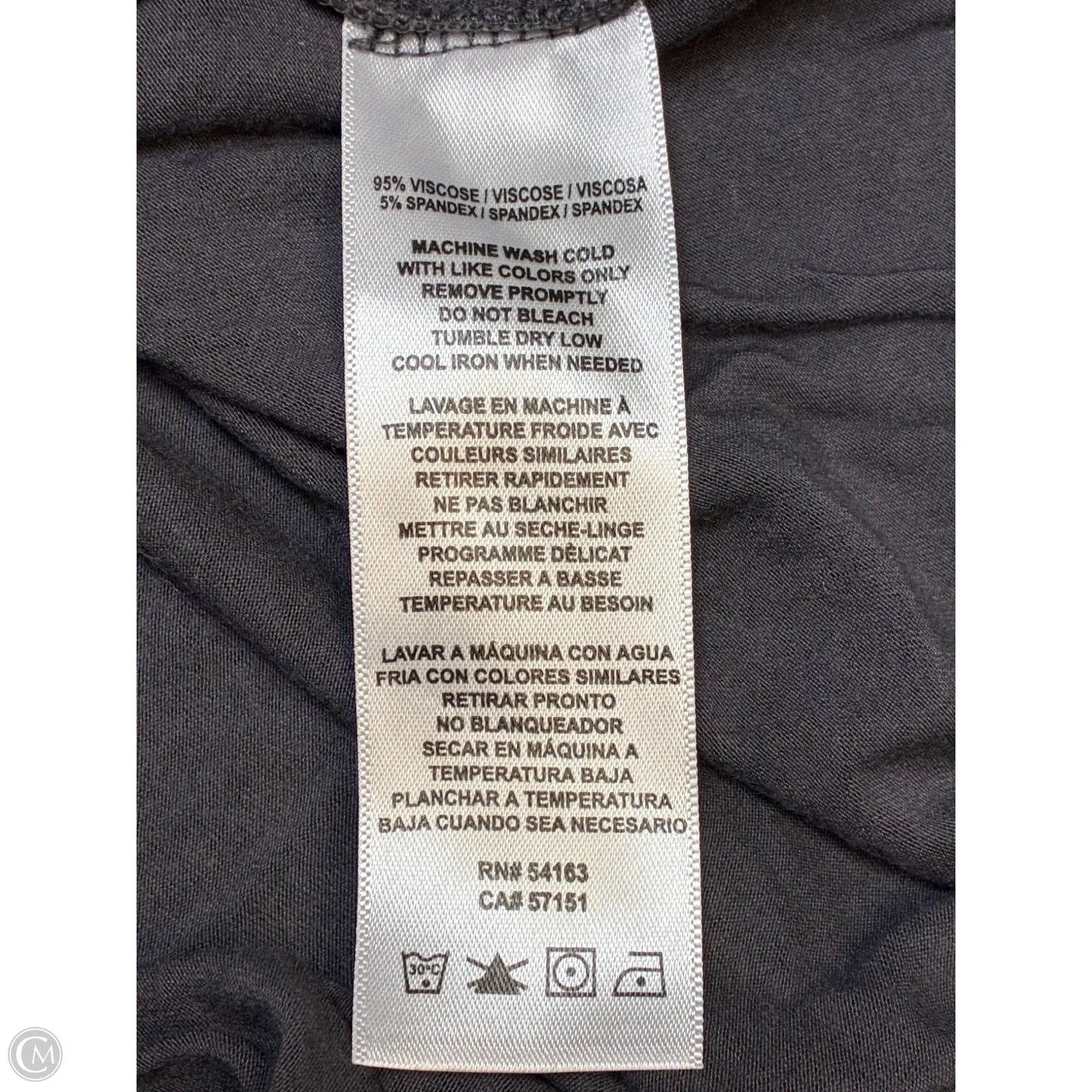 Top Short Sleeve Basic By Calvin Klein In Grey, Size: Xs