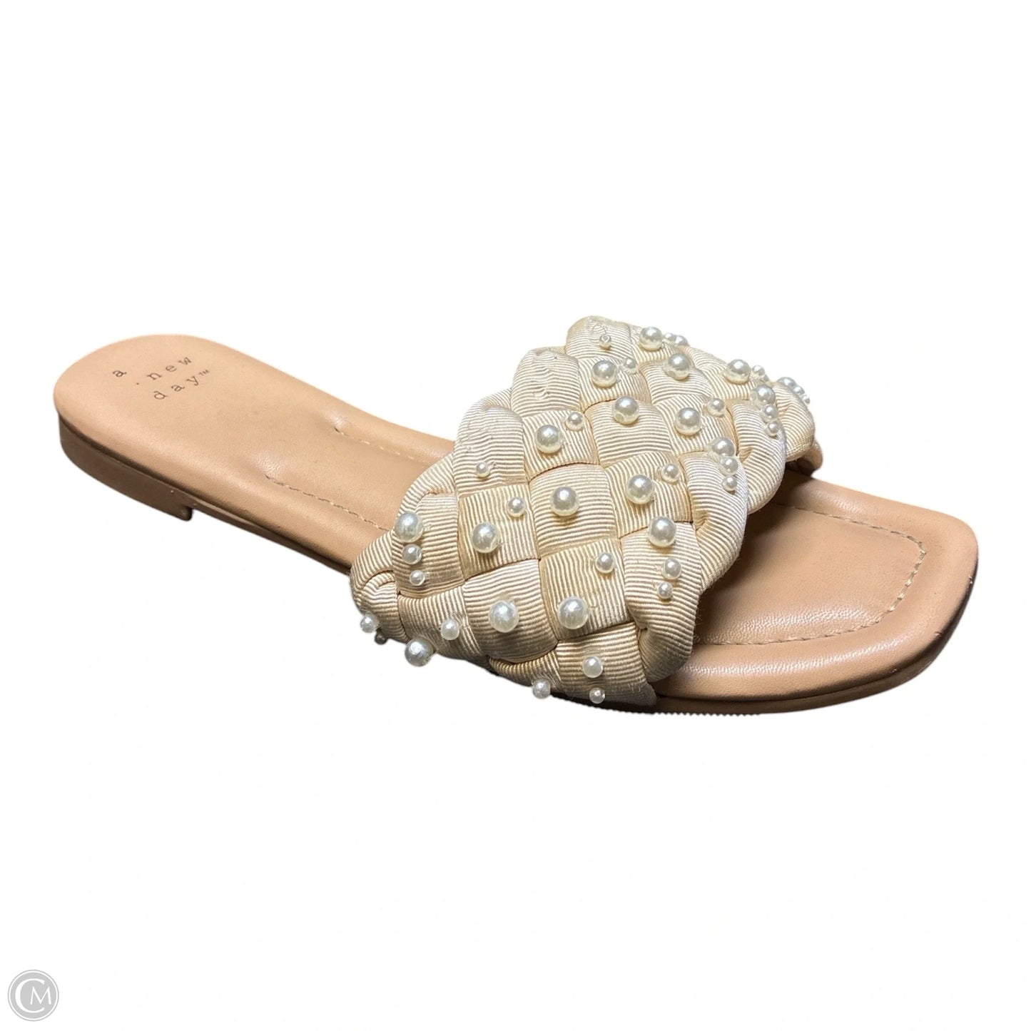 Sandals Flats By A New Day In Beige, Size: 6