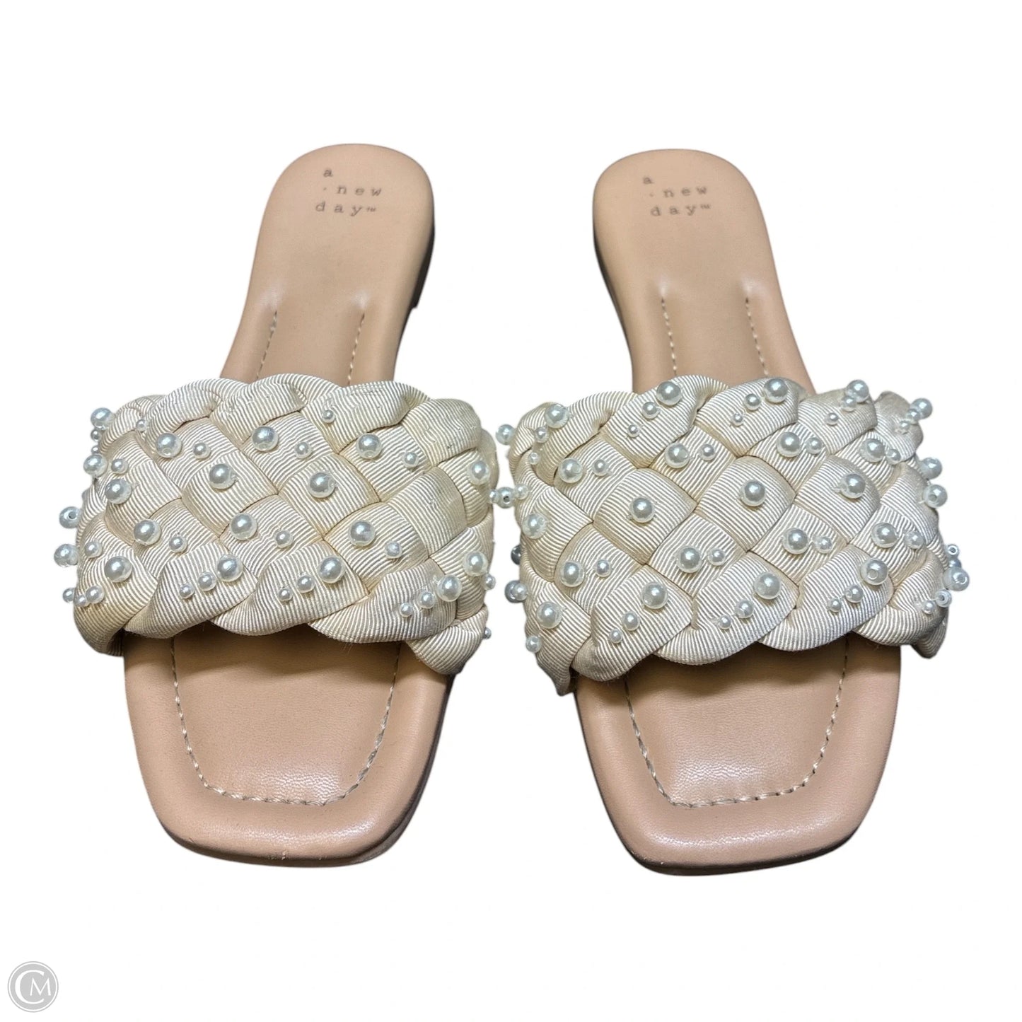 Sandals Flats By A New Day In Beige, Size: 6