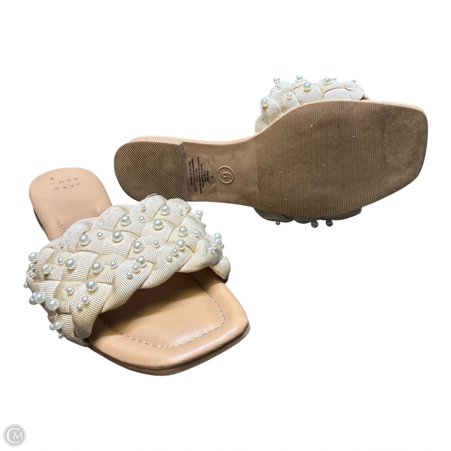 Sandals Flats By A New Day In Beige, Size: 6