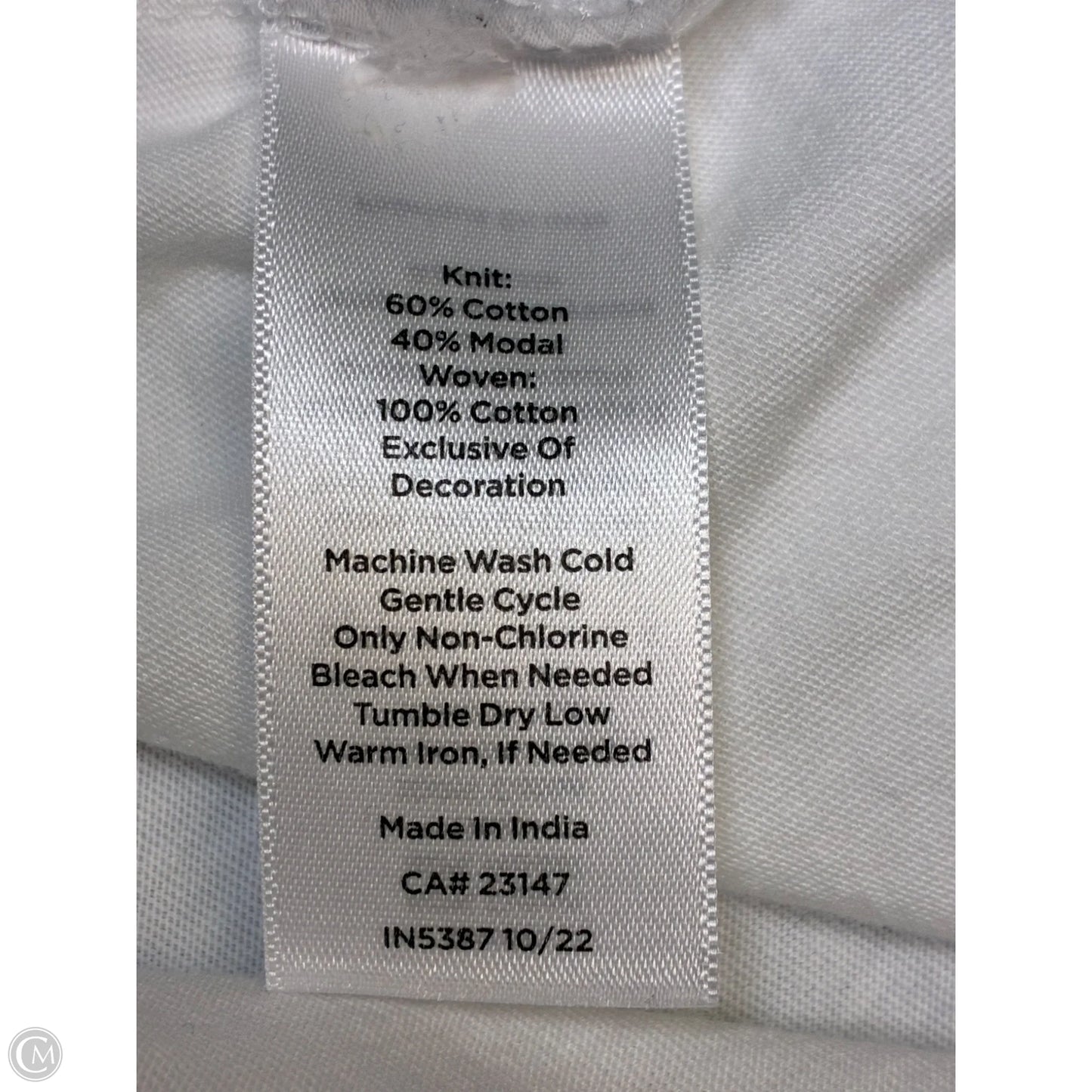 Top Short Sleeve By Talbots In White, Size: 3x