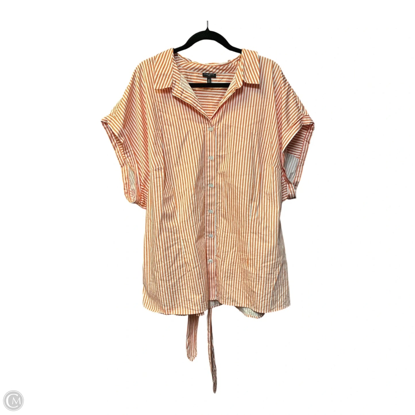 Blouse Short Sleeve By Talbots In Orange, Size: 3x