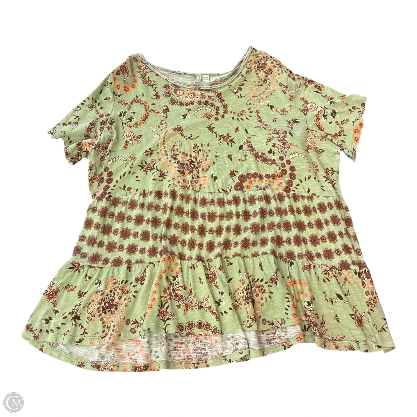 Blouse Short Sleeve By Talbots In Orange, Size: 3x