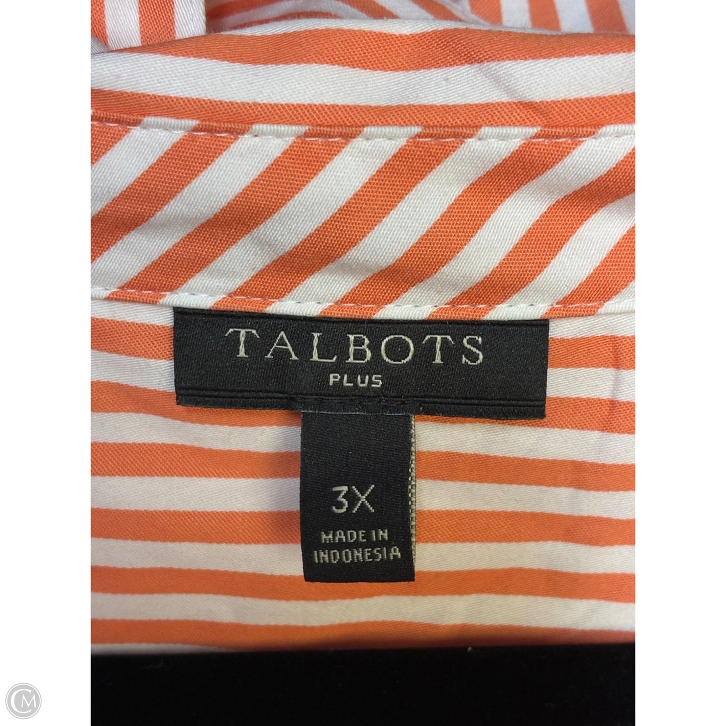 Blouse Short Sleeve By Talbots In Orange, Size: 3x