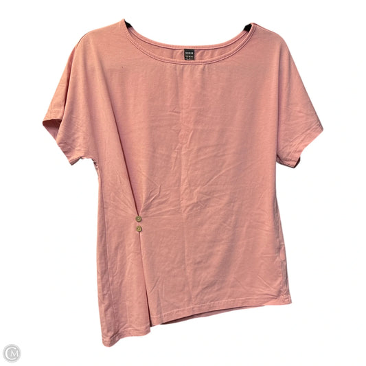 Top Short Sleeve By Shein In Pink, Size: M