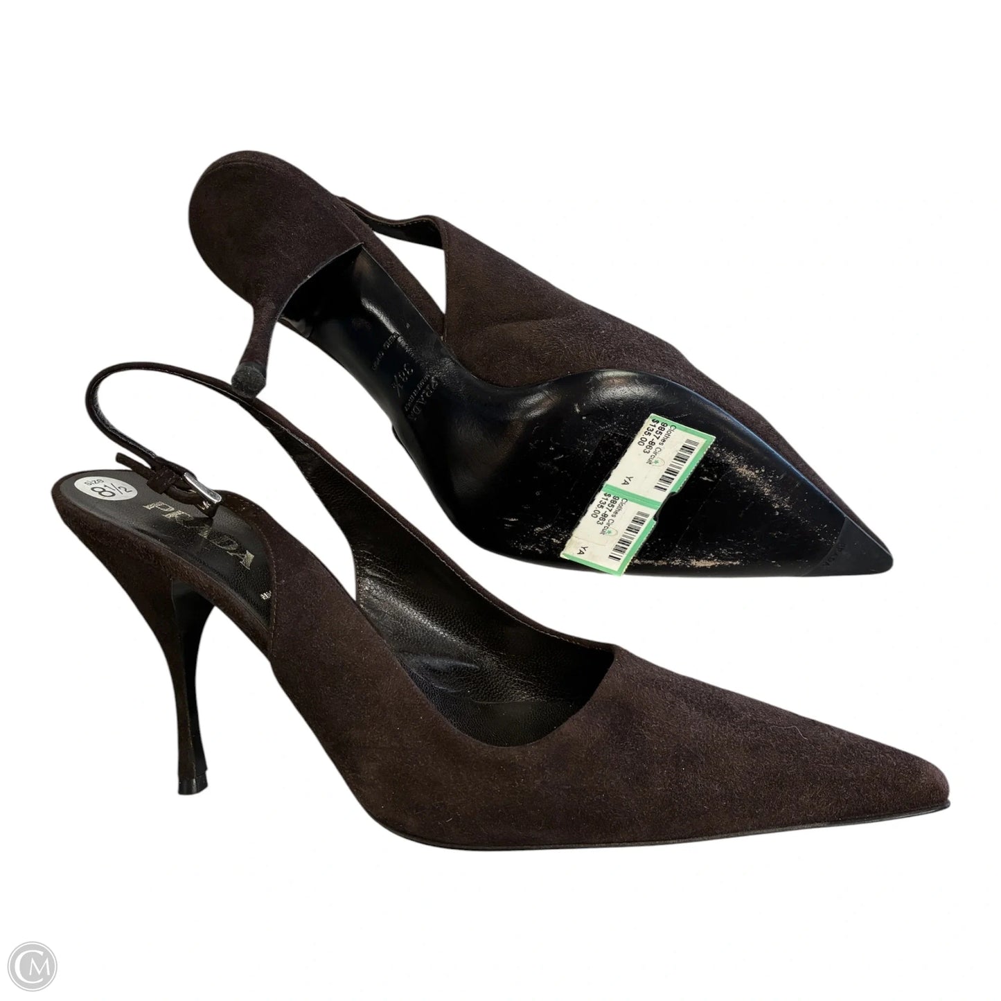 Shoes Luxury Designer By Prada In Brown, Size: 8.5