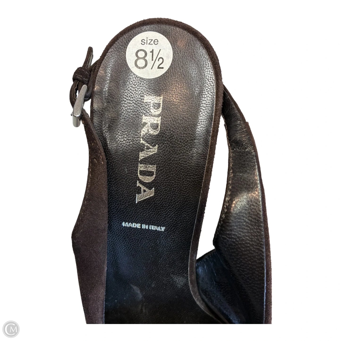 Shoes Luxury Designer By Prada In Brown, Size: 8.5