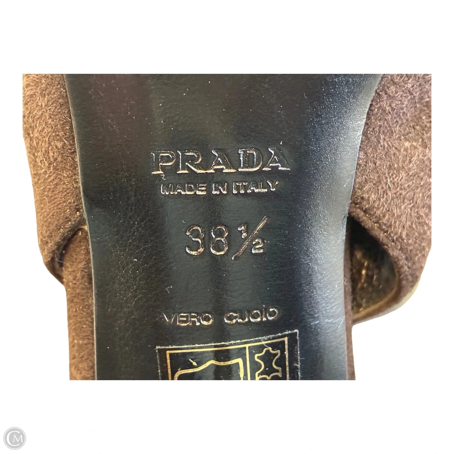 Shoes Luxury Designer By Prada In Brown, Size: 8.5