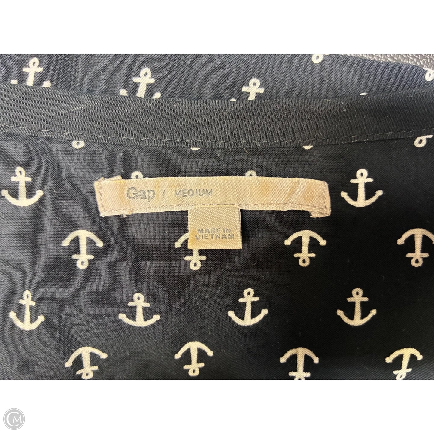 Top Short Sleeve By Gap In Black, Size: M