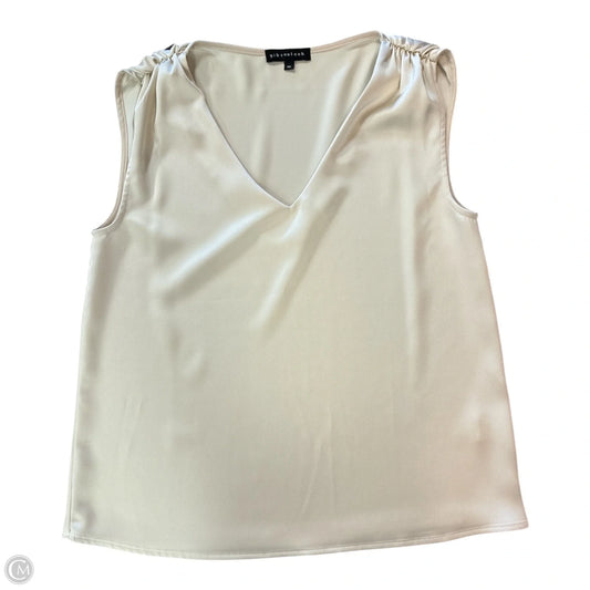 Blouse Sleeveless By Clothes Mentor In Cream, Size: Xs