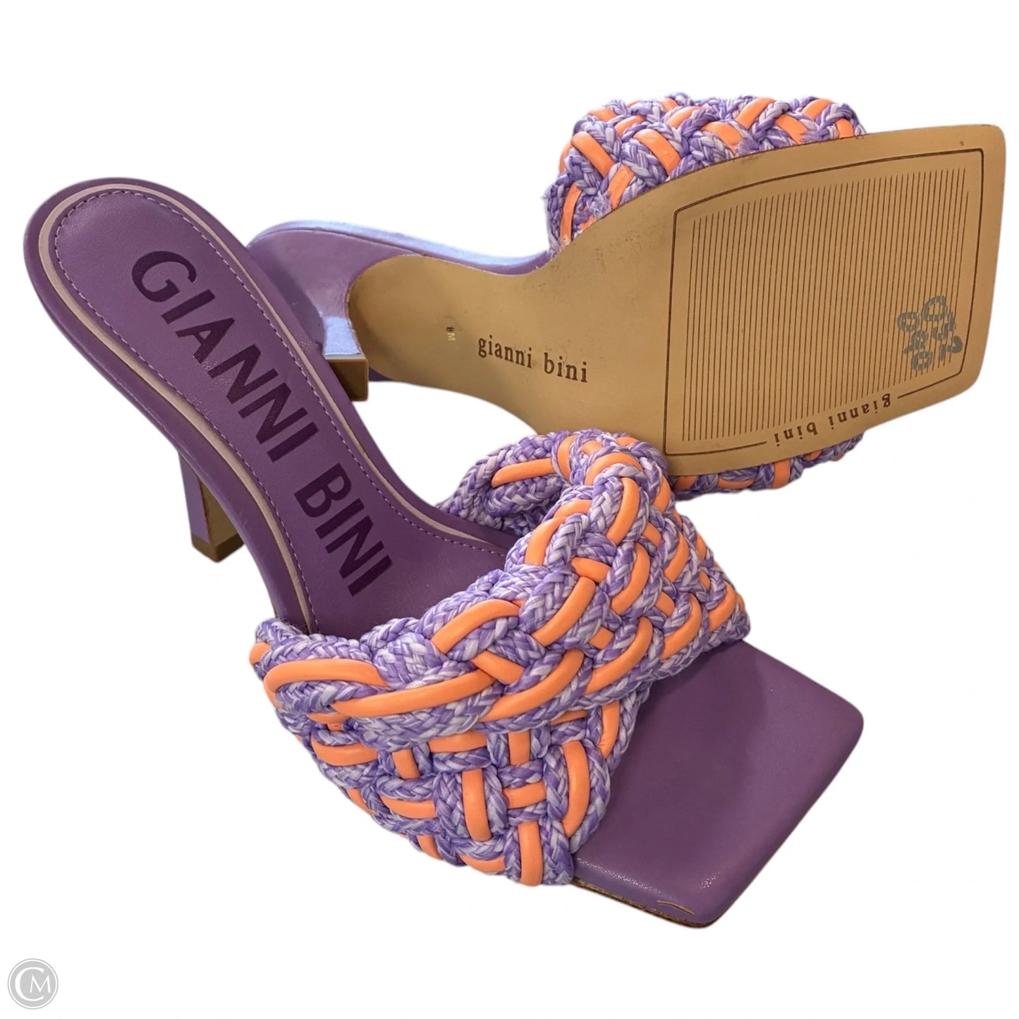 Sandals Heels Stiletto By Gianni Bini In Purple, Size: 8