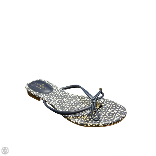 Sandals Designer By Kate Spade In Navy, Size: 10.5