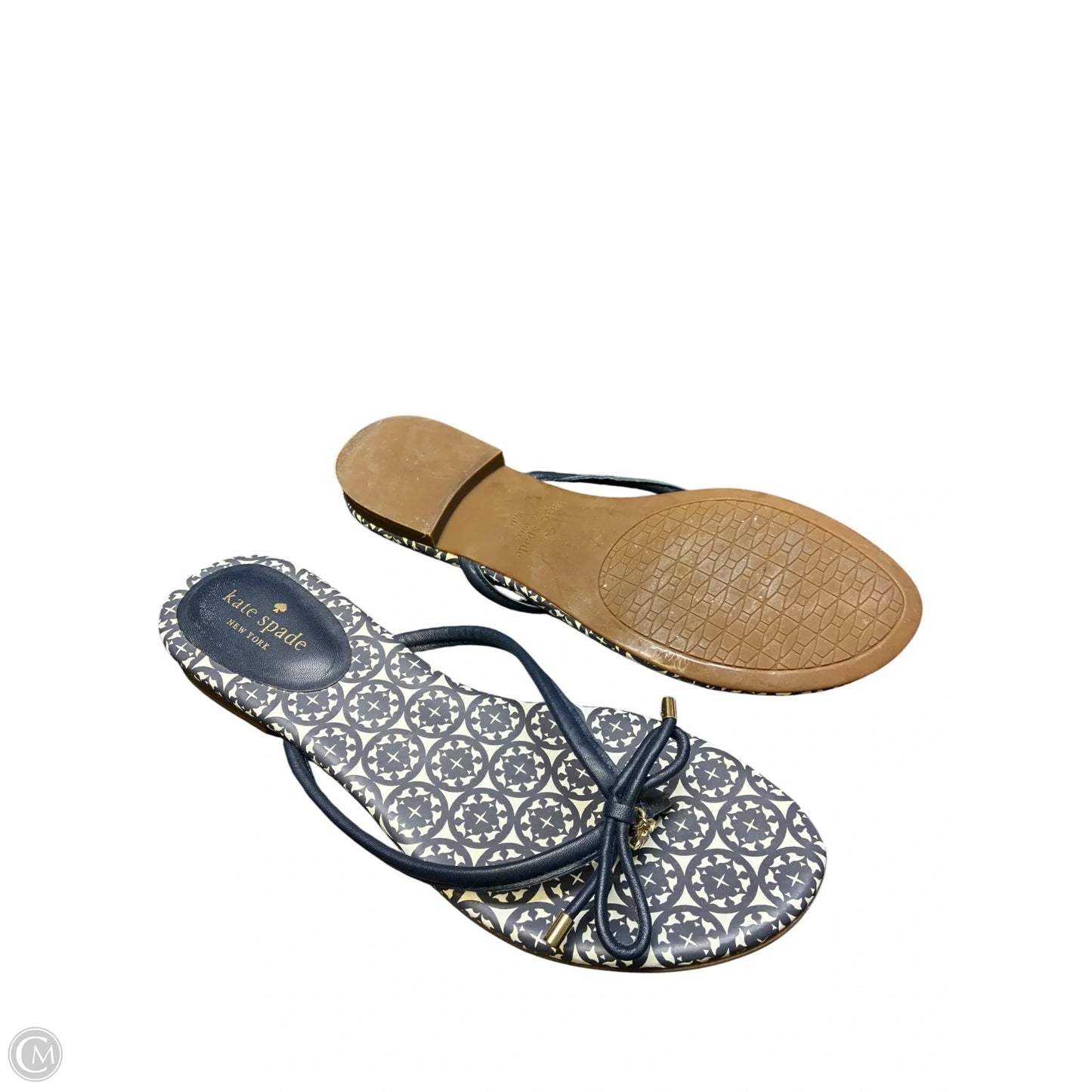 Sandals Designer By Kate Spade In Navy, Size: 10.5