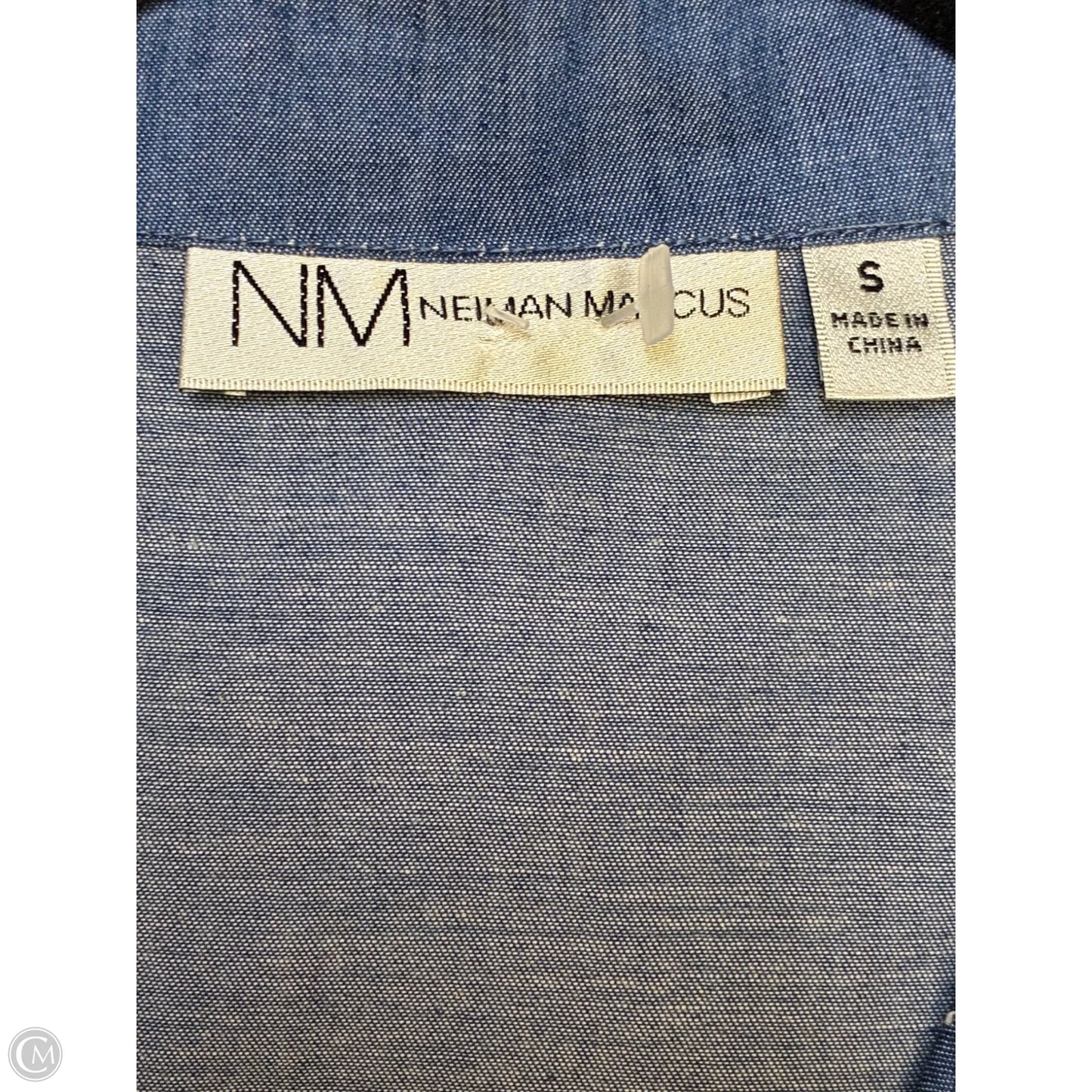 Blouse Designer By Neiman Marcus In Blue, Size: S