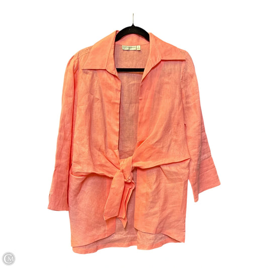 Blouse Designer By Neiman Marcus In Pink, Size: S