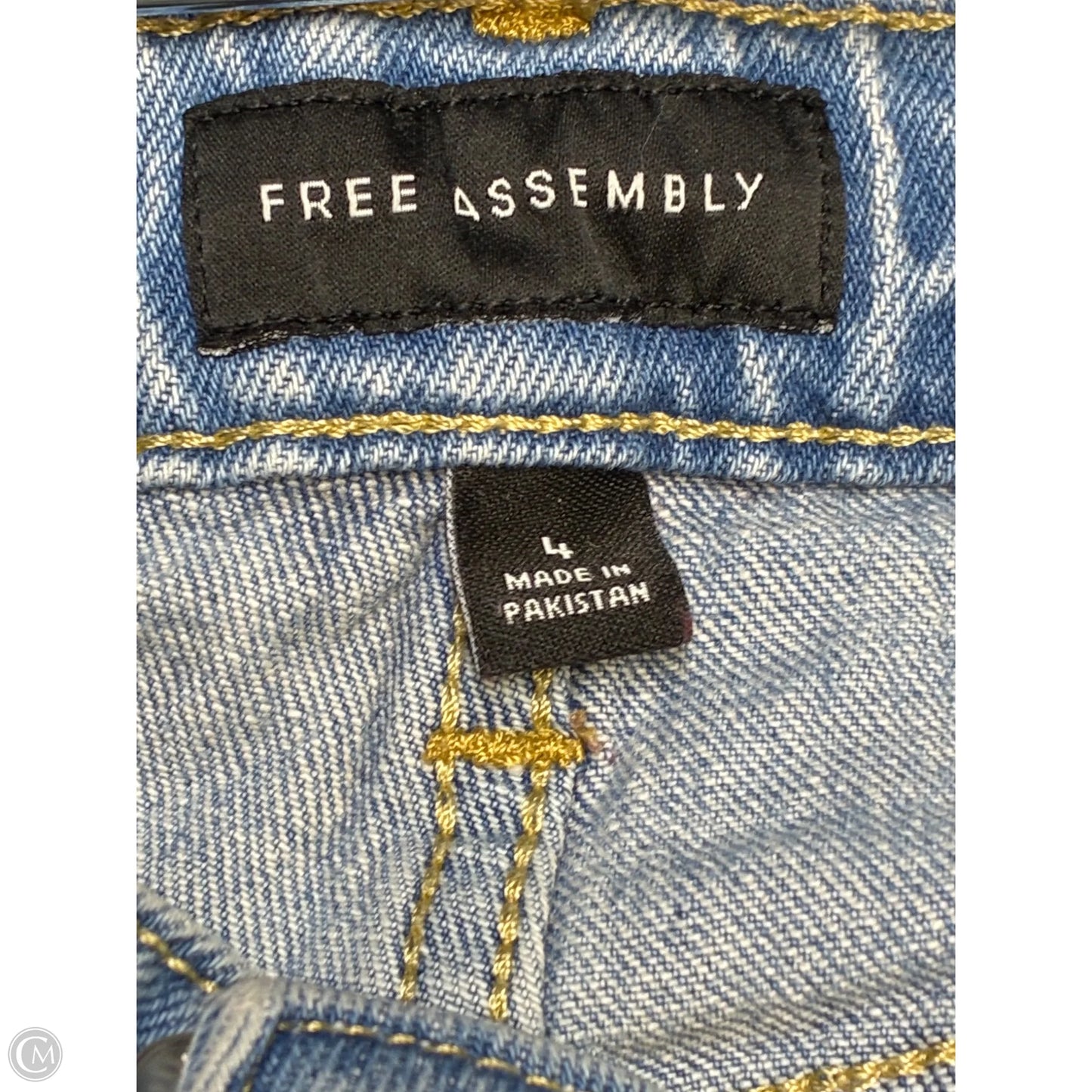 Jeans Straight By Free Assembly In Blue Denim, Size: 4