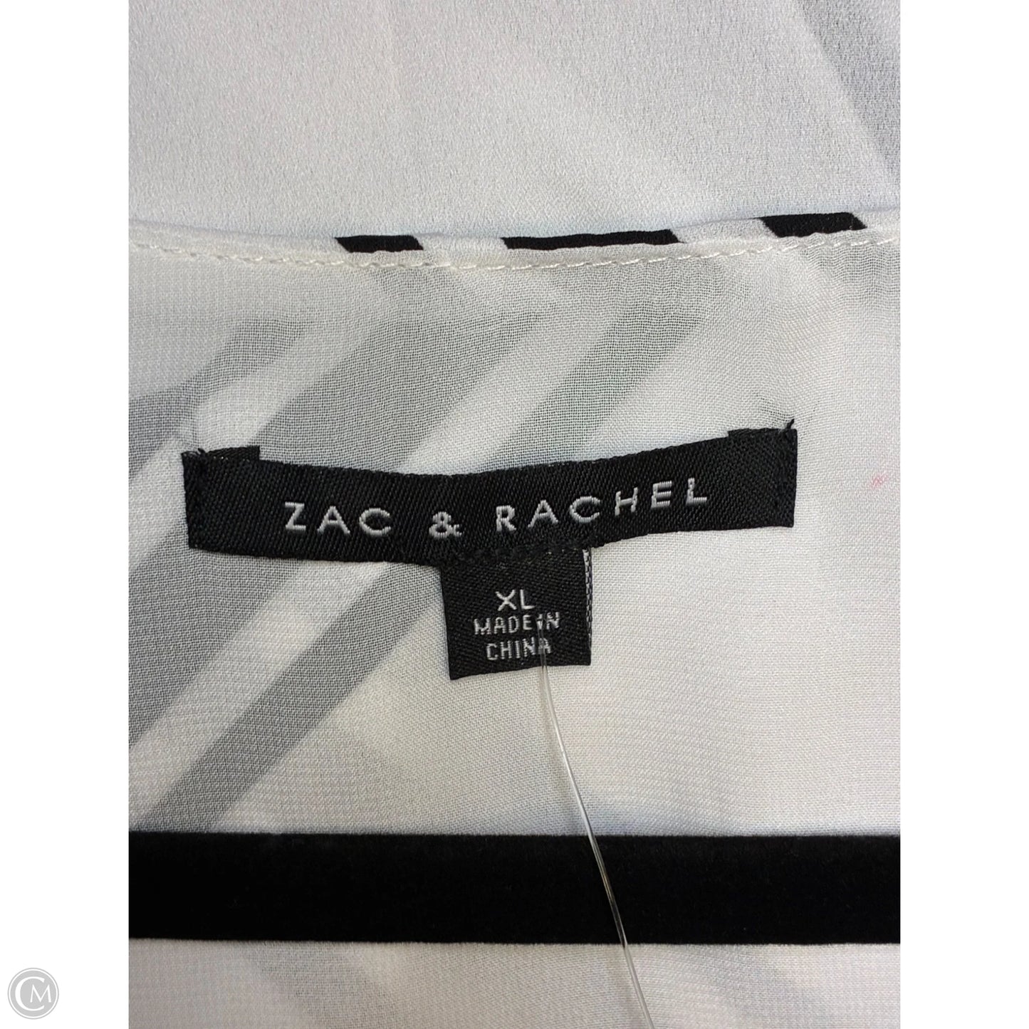 Tunic Sleeveless By Zac And Rachel In Black & White, Size: Xl