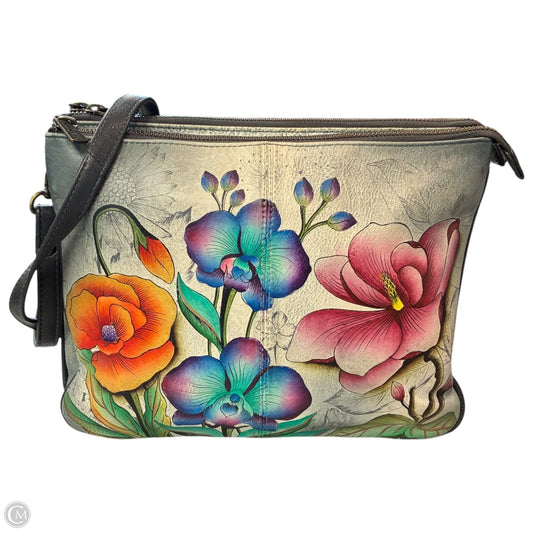 Crossbody Leather By Anuschka, Size: Medium