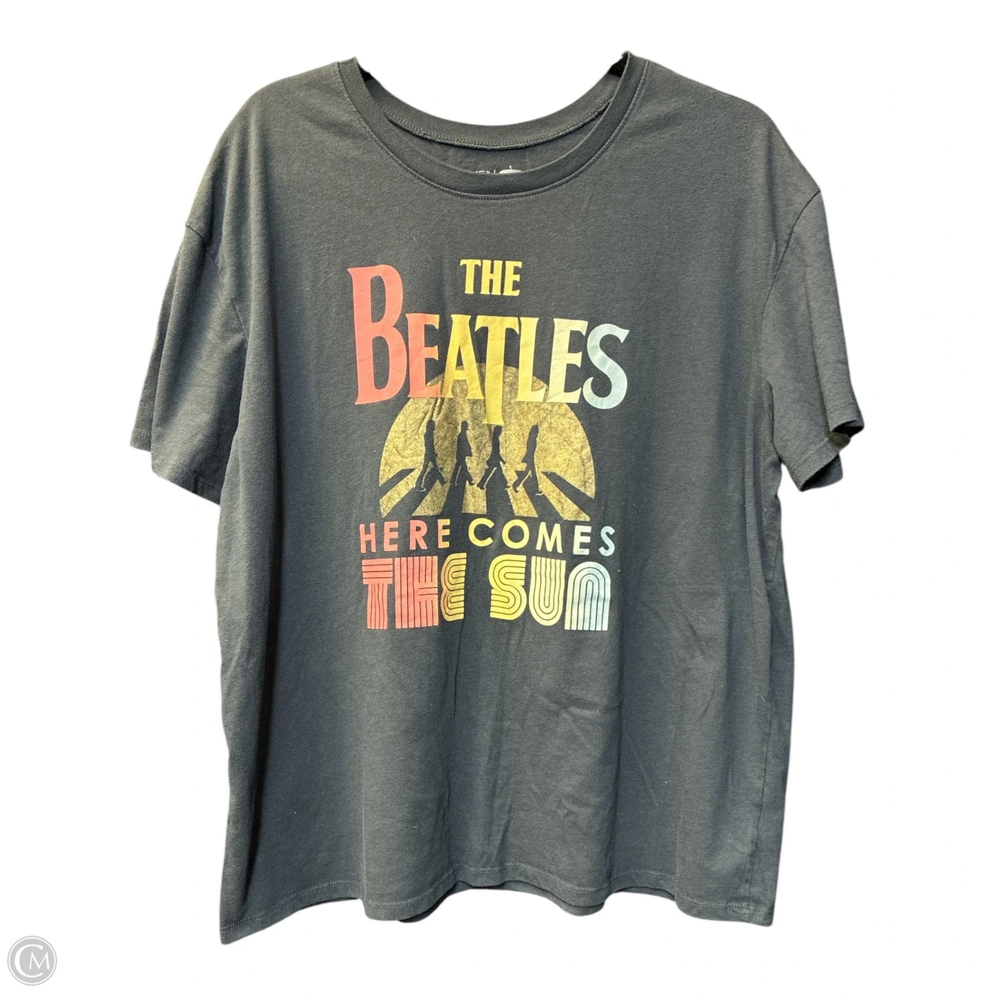 Top Short Sleeve Basic By Time And Tru In Grey, Size: Xxl
