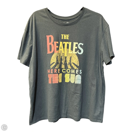 Top Short Sleeve Basic By Time And Tru In Grey, Size: Xxl