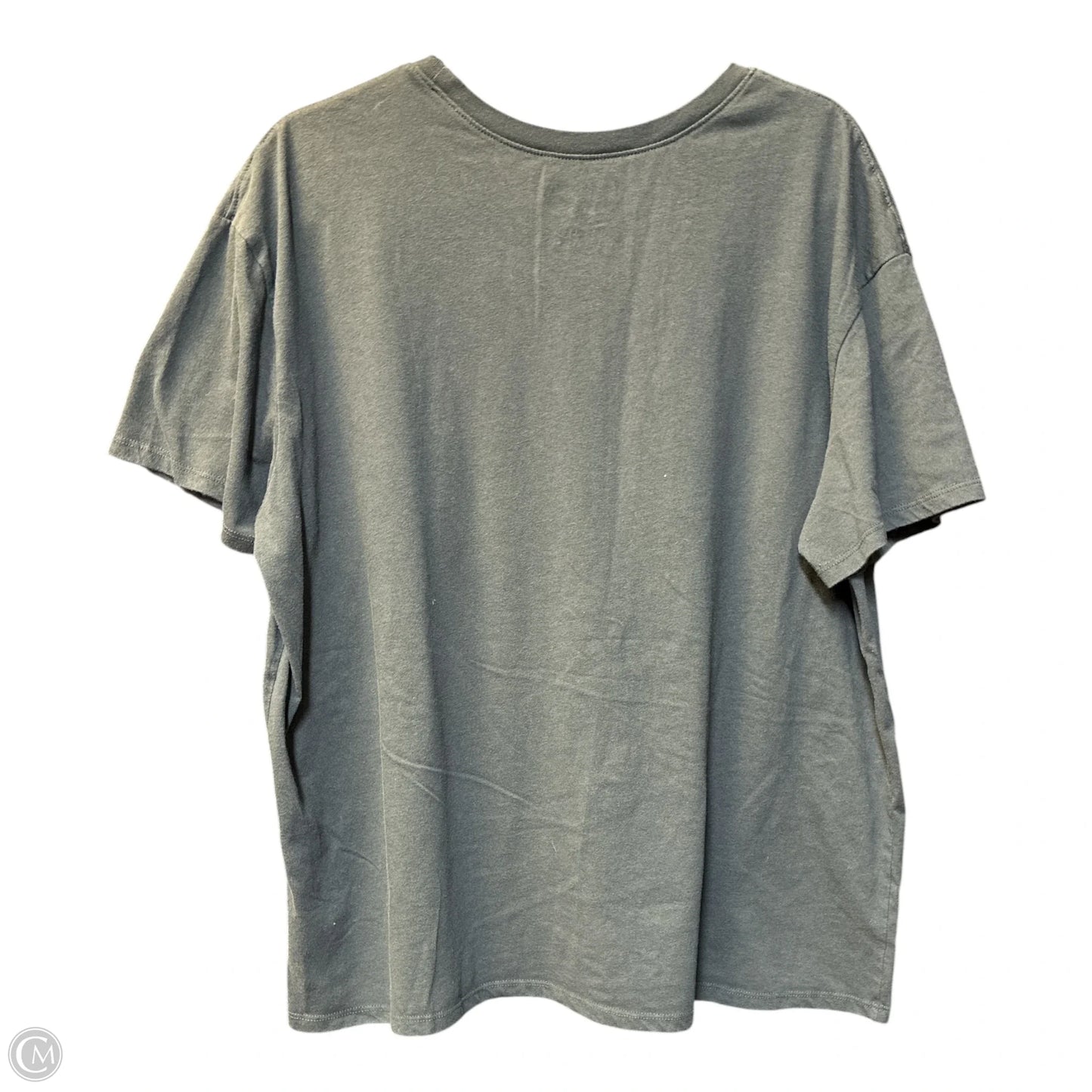 Top Short Sleeve Basic By Time And Tru In Grey, Size: Xxl