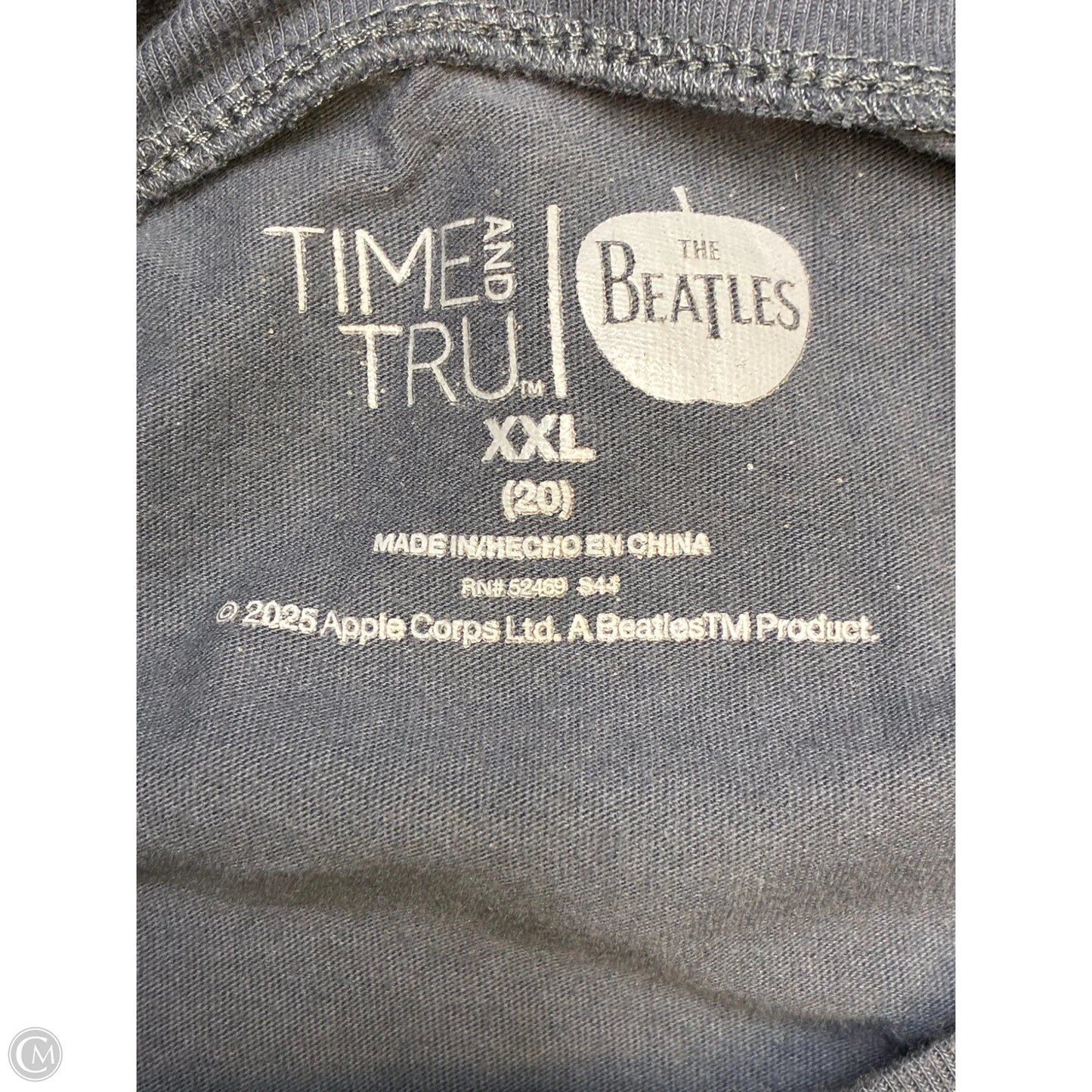 Top Short Sleeve Basic By Time And Tru In Grey, Size: Xxl
