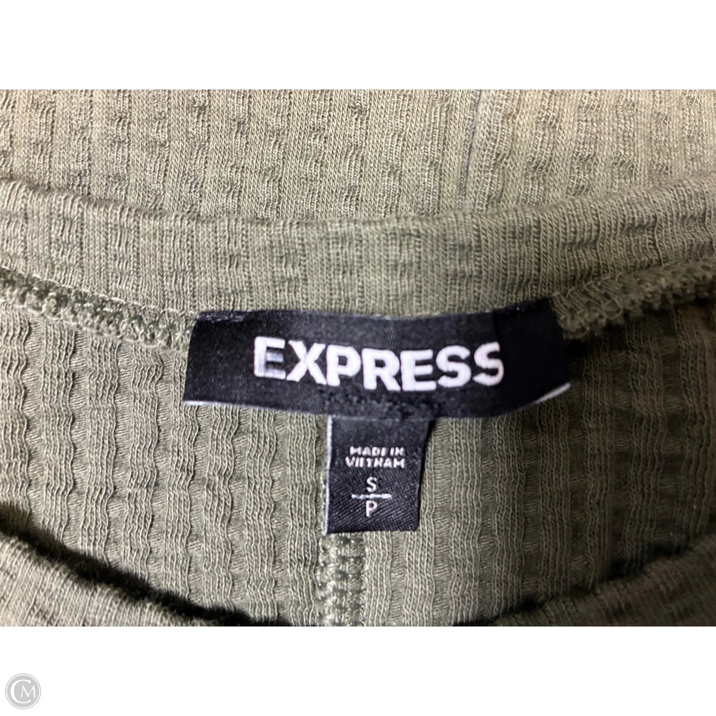 Top Short Sleeve By Express In Green, Size: S