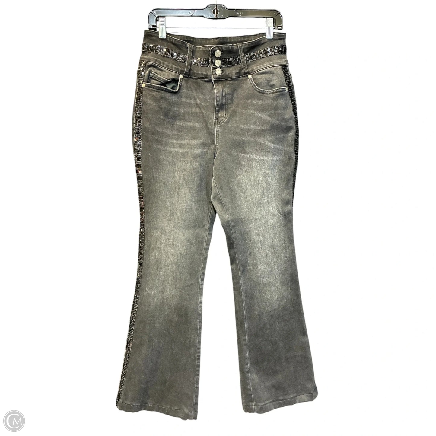 Jeans Flared By Clothes Mentor In Black, Size: 10