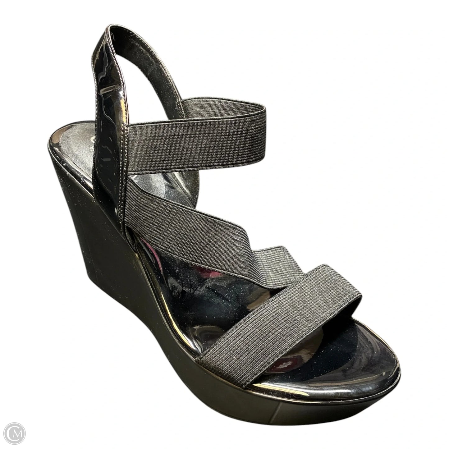 Sandals Heels Wedge By Charles By Charles David In Black, Size: 7.5