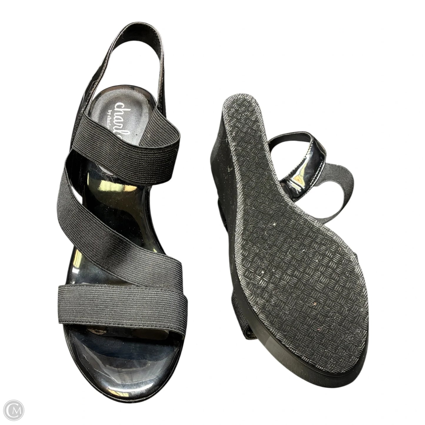 Sandals Heels Wedge By Charles By Charles David In Black, Size: 7.5